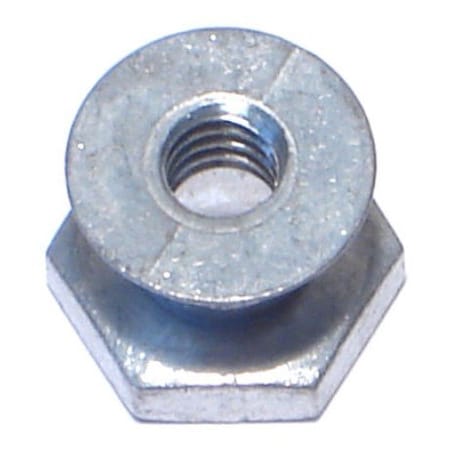 Breakaway Lock Nut, 1/4-20, Zinc, Zinc Plated, 10 PK